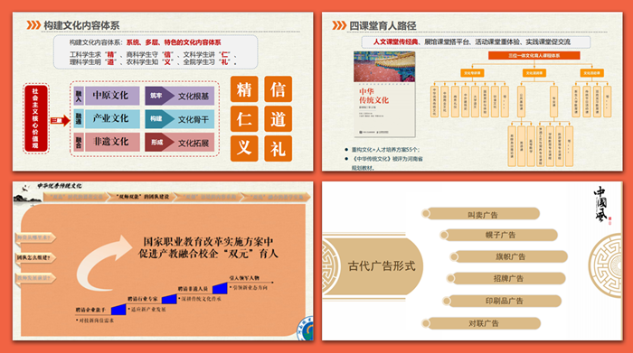 ![图像说明文字](http://file.ryjiaoyu.com/ScreenShow/220731e433dce9fb11b6)由国家双高建设单位一一河南职业技术学院副院长、公艺术理论教研室主任及副教授3位专家分享课程改革的实践经验，从课程定位、师资队伍建设等方面进行介绍说明。